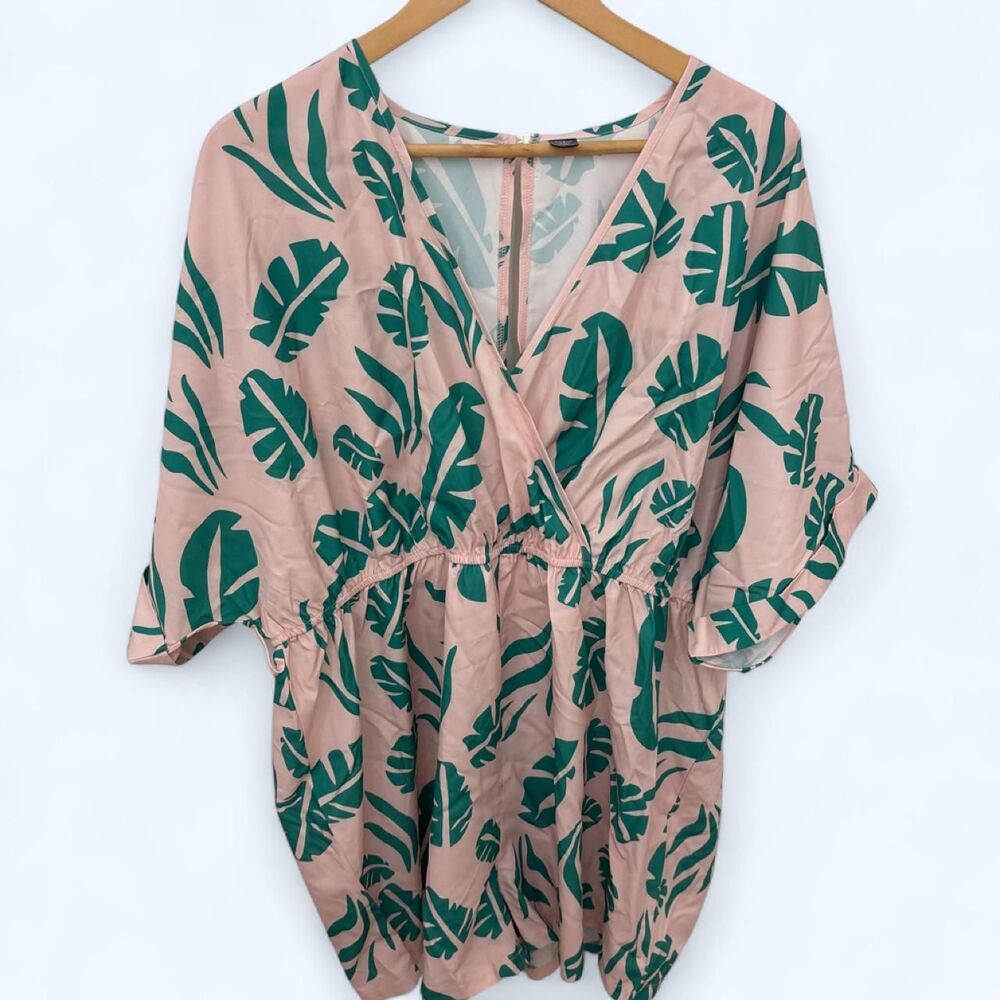 Shein-curve-plus Women's multi Playsuit-romper